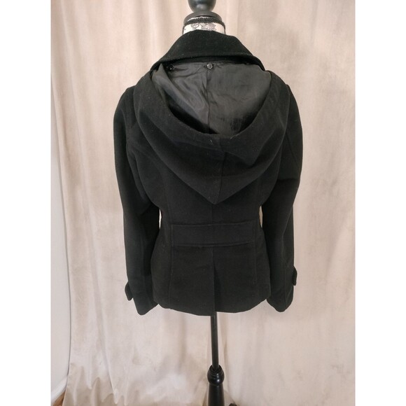 Anthropology Tulle Women's Black Hooded  Button Front Jacket. Size L - Picture 4 of 7